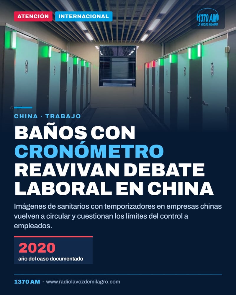 ¿hasta cuánto puede controlar una empresa? En China, baños laborales con cronómetros generan debate