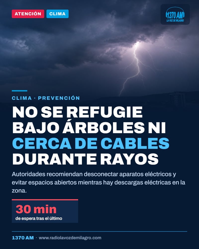 PRECAUCIONES PARA PROTEGERSE DURANTE UNA TORMENTA ELÉCTRICA